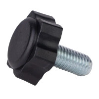 Ножка для мебели круглая ⌀8 мм высота 17 мм черная 6 шт.