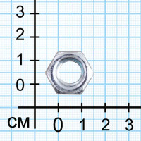 Гайка DIN 934 10x17 мм оцинкованная 1 кг