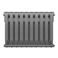Радиатор секционный Royal Thermo BiLiner B 500/87 10 секций боковое подключение биметалл серый
