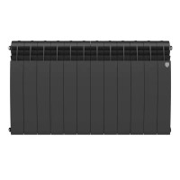 Радиатор секционный Royal Thermo BiLiner B 500/87 12 секций боковое подключение биметалл черный