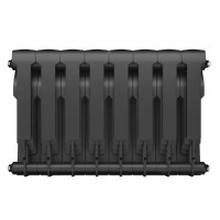 Радиатор секционный Royal Thermo BiLiner B 350/87 8 секций боковое подключение биметалл черный