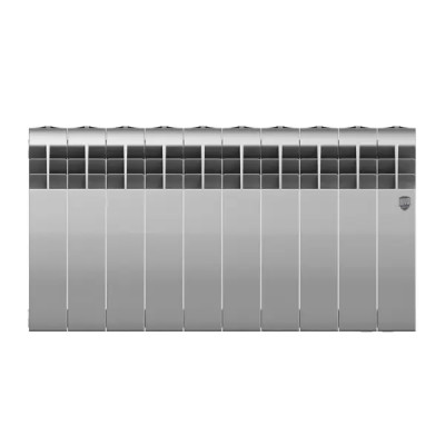 Радиатор секционный Royal Thermo BiLiner B 350/87 10 секций боковое подключение биметалл серый