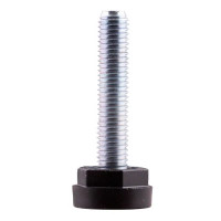 Мебельная ножка регулируемая стальная М10x50 мм, серебро