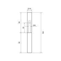 Наварная петля Palladium с шаром 14x100 мм цвет серый
