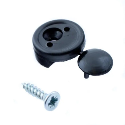 Зеркалодержатель 17 мм пластик цвет черный 4 шт.