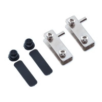 Петля для стеклянной двери цвет никель 2 шт.