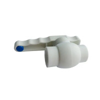 Кран шаровой прямой Политэк 20x20 мм полипропилен ручка рычаг