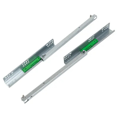 Мебельные направляющие скрытого монтажа 350 мм сталь цвет серебро