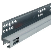 Мебельные направляющие 400 мм сталь цвет серебро