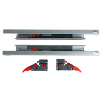 Мебельные направляющие 400 мм сталь цвет серебро