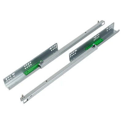 Мебельные направляющие скрытого монтажа 400 мм сталь цвет серебро