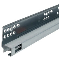 Мебельные направляющие скрытого монтажа 450 мм сталь цвет серебро