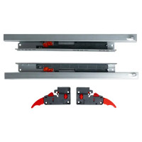 Мебельные направляющие 350 мм сталь цвет серебро