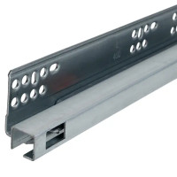 Мебельные направляющие скрытого монтажа 500 мм сталь цвет серебро