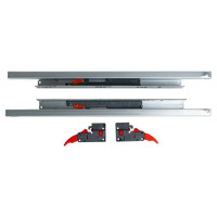 Мебельные направляющие скрытого монтажа 500 мм сталь цвет серебро