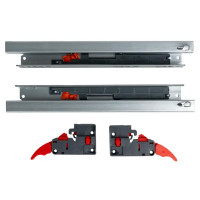 Мебельные направляющие 300 мм сталь цвет серебро