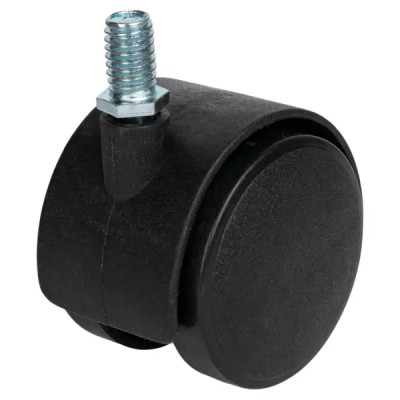Колесо поворотное без тормоза 50 мм до 50 кг с резьбой цвет черный