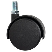 Колесо поворотное без тормоза 50 мм до 50 кг с резьбой цвет черный