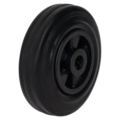 Колесо неповоротное с тормозом 125 мм до 110 кг с резьбой цвет серый