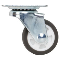 Колесо поворотное без тормоза 30 мм до 20 кг с площадкой цвет серый