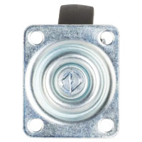 Колесо поворотное без тормоза 30 мм до 20 кг с площадкой цвет серый