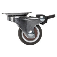 Колесо поворотное с тормозом 40 мм до 30 кг цвет серый