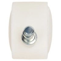 Колесо поворотное без тормоза 50 мм до 50 кг со штифтом М10 цвет белый