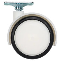 Колесо поворотное без тормоза 50 мм до 40 кг цвет белый