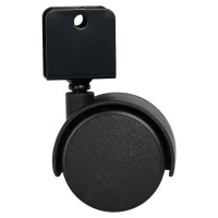 Колесо поворотное без тормоза 50 мм до 40 кг п-образный цвет черный