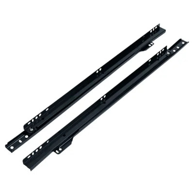 Мебельные направляющие 550 мм сталь цвет черный