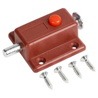 Задвижка мебельная Edson 35 мм пластик коричневый