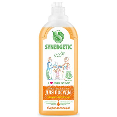 Жидкое средство для посудомоечной машины Synergetic Апельсин 1 л