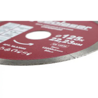 Диск алмазный по керамограниту Neolaser NLA3000 сплошной 125x22.2x1.2 мм