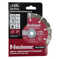 Диск алмазный по керамограниту Neolaser NLA3004 сегментный 125x22.2x2.2 мм
