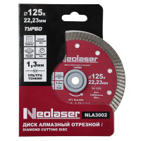 Диск алмазный по керамограниту Neolaser NLA3002 турбо 125x22.2x1.3 мм