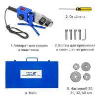 Аппарат для сварки полипропиленовых труб Мегеон 98107 1500 Вт