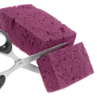 Губка хозяйственная Home Queen Мега цвет бордовый