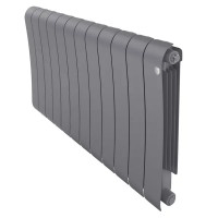 Радиатор секционный Royal Thermo Infinity SS 500/90 12 секций боковое подключение биметалл серый