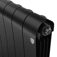 Радиатор секционный Royal Thermo Infinity NS 500/90 10 секций боковое подключение биметалл черный