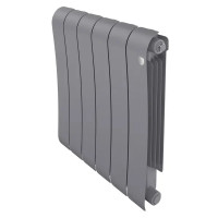 Радиатор секционный Royal Thermo Infinity SS 500/90 6 секций боковое подключение биметалл серый