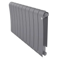Радиатор секционный Royal Thermo Infinity SS 500/90 10 секций боковое подключение биметалл серый