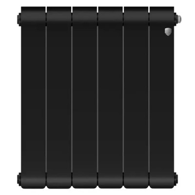 Радиатор секционный Royal Thermo Infinity NS 500/90 6 секций боковое подключение биметалл черный