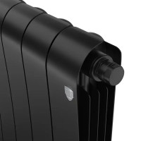 Радиатор секционный Royal Thermo Infinity NS VR80 500/90 4 секций нижнее подключение биметалл черный