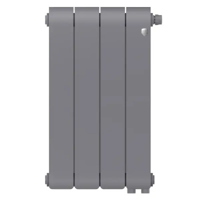 Радиатор секционный Royal Thermo Infinity SS VR80 500/90 4 секций нижнее подключение биметалл серый