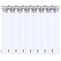 Радиатор секционный Le Heat Bimetal 500/100 8 секций боковое подключение биметалл белый