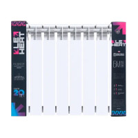 Радиатор секционный Le Heat Bimetal 500/100 8 секций боковое подключение биметалл белый