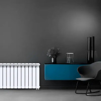 Радиатор секционный Le Heat Bimetal 500/100 14 секций нижнее подключение биметалл белый