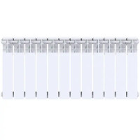 Радиатор секционный Le Heat Bimetal 350/90 12 секций боковое подключение биметалл белый