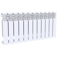 Радиатор секционный Le Heat Bimetal 350/90 12 секций боковое подключение биметалл белый