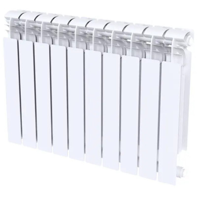 Радиатор секционный Le Heat Bimetal 500/100 10 секций боковое подключение биметалл белый